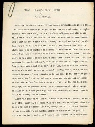 Typescript of a Short Story by A. E. Coppard