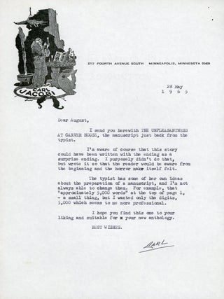 Letter to Derleth from Carl Jacobi, 28 May 1965