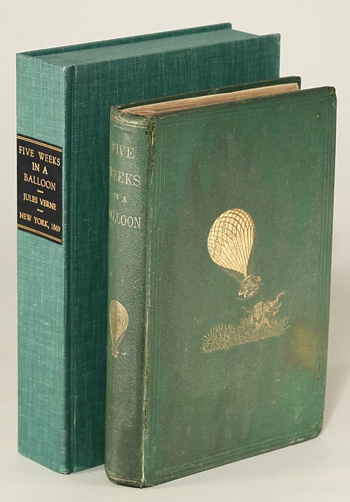 (#100058) FIVE WEEKS IN A BALLOON; OR, JOURNEYS AND DISCOVERIES IN AFRICA BY THREE ENGLISHMEN. Compiled in French by Jules Verne, from the Original Notes of Dr. Ferguson; and Done into English by "William Lackland" [sic]. Jules Verne.