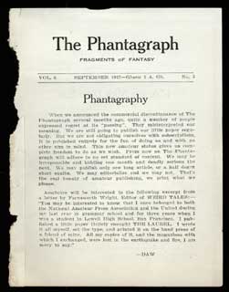 #102219) THE. September 1937 . PHANTAGRAPH, Donald A. Wollheim, number 5 volume 6