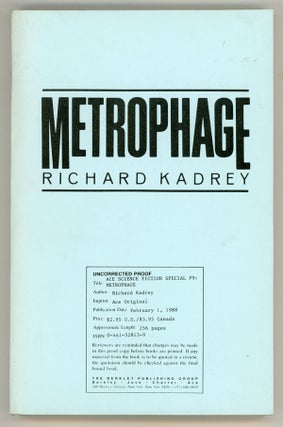 #106045) METROPHAGE. Richard Kadrey