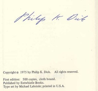 #109833) CONFESSIONS OF A CRAP ARTIST. Philip K. Dick