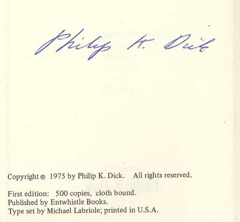(#109833) CONFESSIONS OF A CRAP ARTIST. Philip K. Dick.