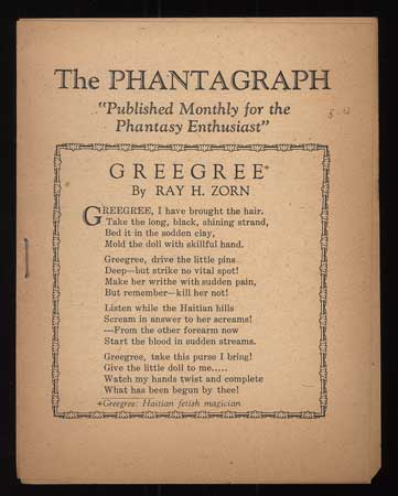 (#110518) THE. January 1937 . PHANTAGRAPH, Donald A. Wollheim, number 4 volume 5.