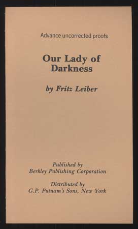 (#111118) OUR LADY OF DARKNESS. Fritz Leiber.