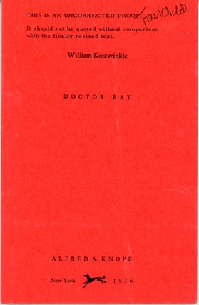 #112978) DOCTOR RAT. William Kotzwinkle