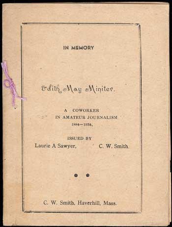(#114472) THE. September 1934 . TRYOUT, C. W. Smith, number 8 volume 16.