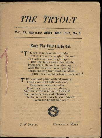 (#114473) THE. March 1927 . TRYOUT, C. W. Smith, number 3 volume 11.