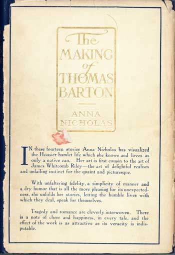 (#117722) THE MAKING OF THOMAS BARTON. Anna Nicholas.