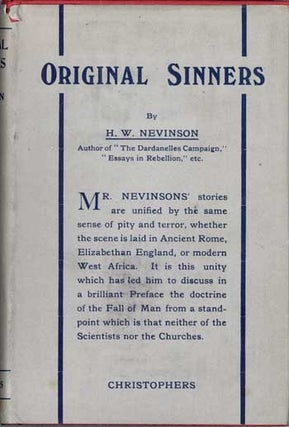 #117738) ORIGINAL SINNERS. Henry Nevinson