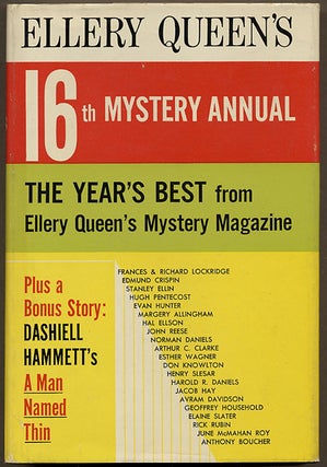 #128047) ELLERY QUEEN'S 16th MYSTERY ANNUAL: THE YEAR'S BEST FROM ELLERY QUEEN'S MYSTERY...