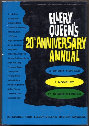 #128053) ELLERY QUEEN'S 20th ANNIVERSARY ANNUAL: 20 STORIES FROM ELLERY QUEEN'S MYSTERY MAGAZINE....