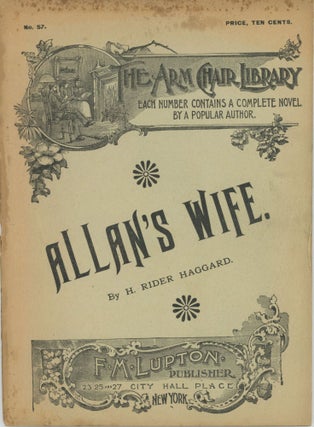 #130138) ALLAN'S WIFE ... [cover title]. Haggard, Rider