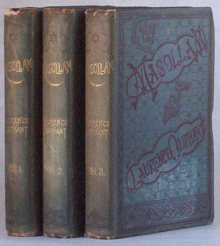 (#130671) MASOLLAM; A PROBLEM OF THE PERIOD. A NOVEL. Laurence Oliphant.