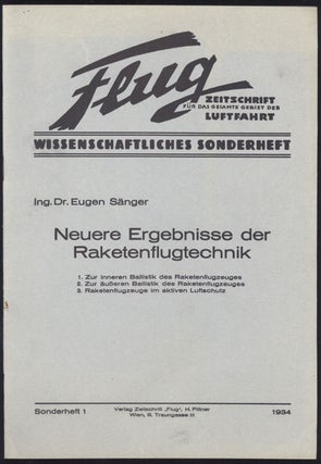 #135428) NEUERE ERGEBNISSE DER RAKETENFLUGTECHNIK. Eugen Sänger