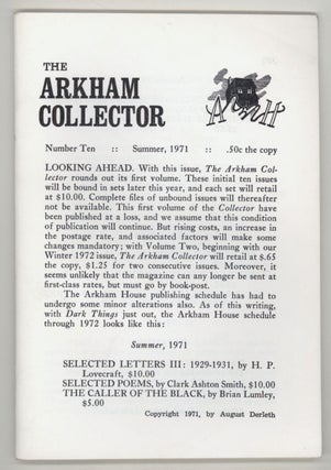 #136558) THE. Summer 1971 . ARKHAM COLLECTOR, August Derleth, number 10