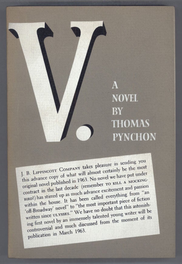 (#136736) V.: A NOVEL. Thomas Pynchon.