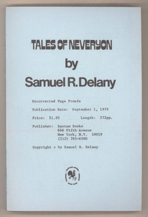 #137150) TALES OF NEVERYON. Samuel R. Delany