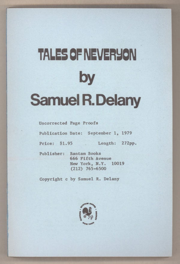 (#137150) TALES OF NEVERYON. Samuel R. Delany.