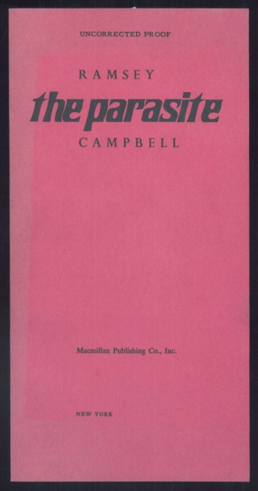 (#141666) THE PARASITE. Ramsey Campbell.