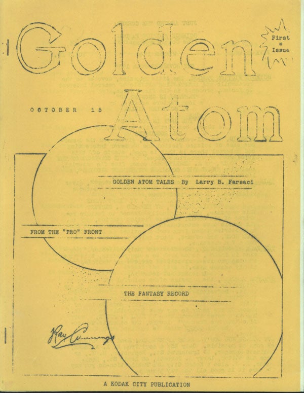 (#143376) GOLDEN ATOM. October 1939 ., Larry B. Farsace, number 1 volume 1.