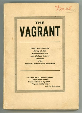 #147859) THE. Spring 1927 . VAGRANT, W. Paul Cook, number 15