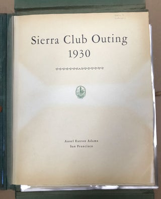 #151598) Sierra Club Outing 1930. ANSEL EASTON ADAMS