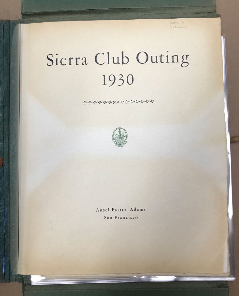 (#151598) Sierra Club Outing 1930. ANSEL EASTON ADAMS.