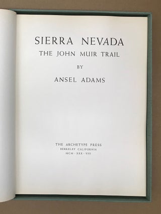 #151600) Sierra Nevada: The John Muir Trail by Ansel Adams. ANSEL EASTON ADAMS