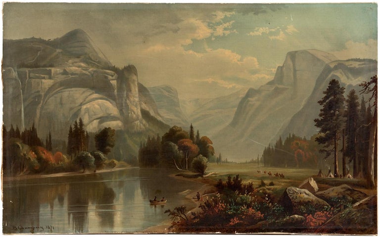 (#151602) Grandeurs of the Yosemite Valley, California. After B. Champney. Original in the possession of the publisher. BENJAMIN CHAMPNEY.