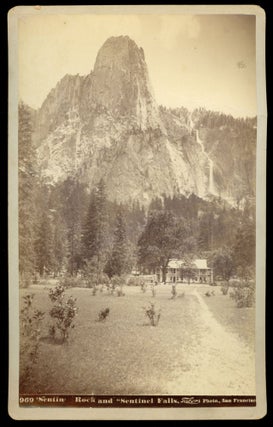#153647) [Yosemite Valley] "Sentinel Rock" and "Sentinel Falls." Albumen cabinet photograph....