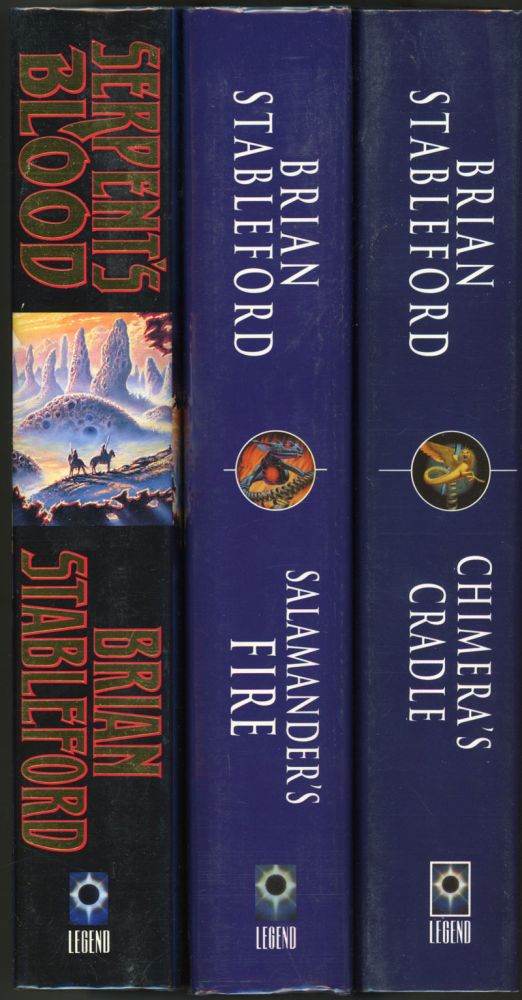 (#154030) THE BOOKS OF GENESYS: SERPENT'S BLOOD, SALAMANDER'S FIRE [and] CHIMERA'S CRADLE. Brian M. Stableford.