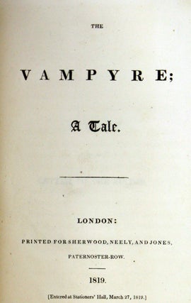 THE VAMPYRE; A TALE.