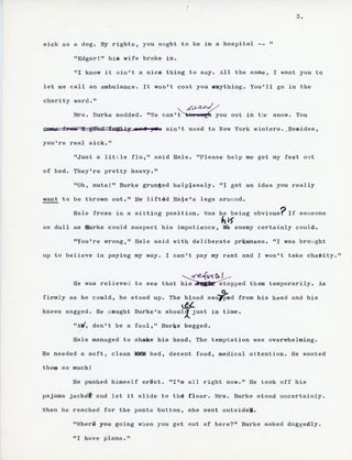 #155698) NONE BUT LUCIFER [novel fragment]. TYPEWRITTEN MANUSCRIPT (TMs). A mixture of ribbon and...