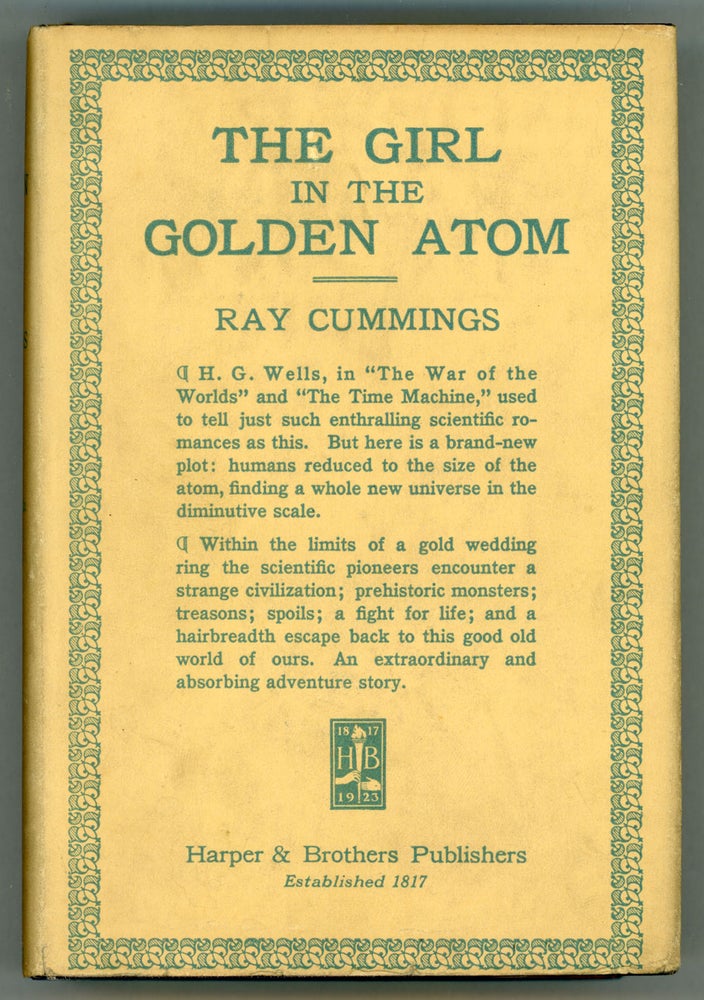 (#156825) THE GIRL IN THE GOLDEN ATOM. Ra Cummings.