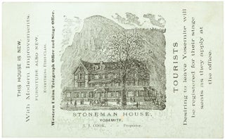 #157211) Stoneman House, Yosemite, J. J. Cook, Proprietor. STONEMAN HOUSE