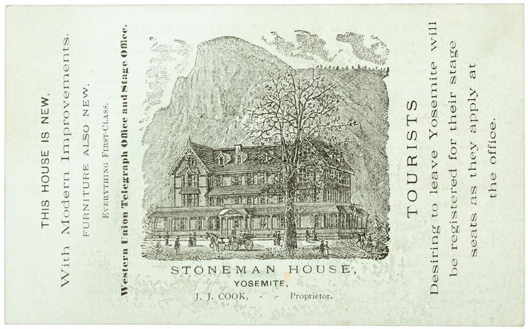 (#157211) Stoneman House, Yosemite, J. J. Cook, Proprietor. STONEMAN HOUSE.