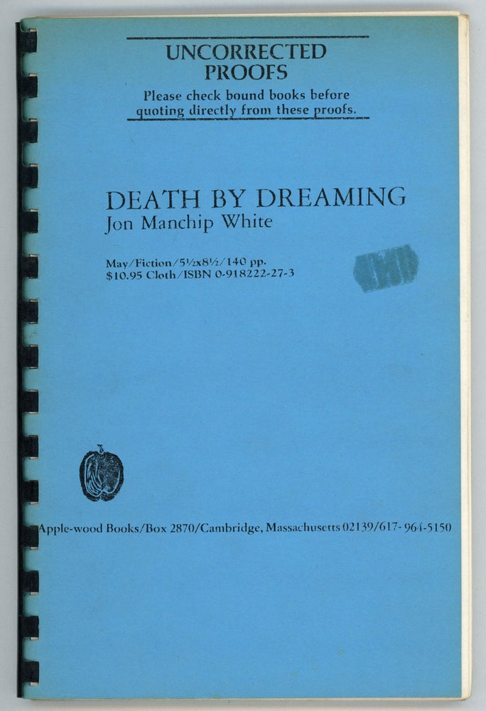 (#157375) DEATH BY DREAMING. Jon Manchip White.