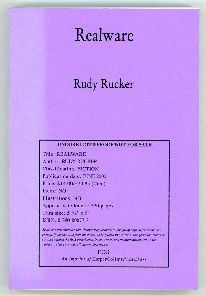 (#157460) REALWARE. Rudy Rucker.