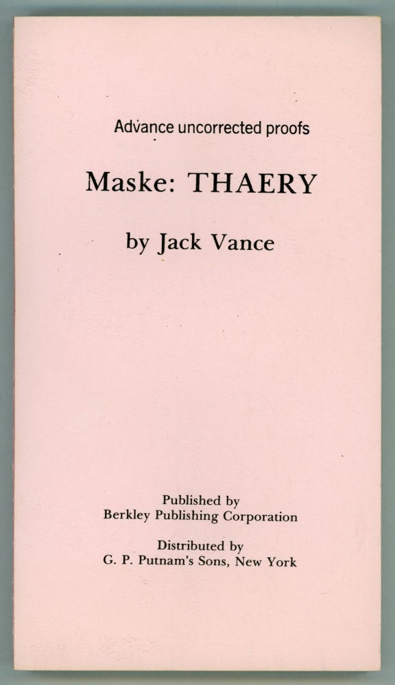 (#158472) MASKE: THAERY. John Holbrook Vance, "Jack Vance."