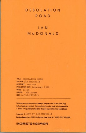#158777) DESOLATION ROAD. Ian McDonald