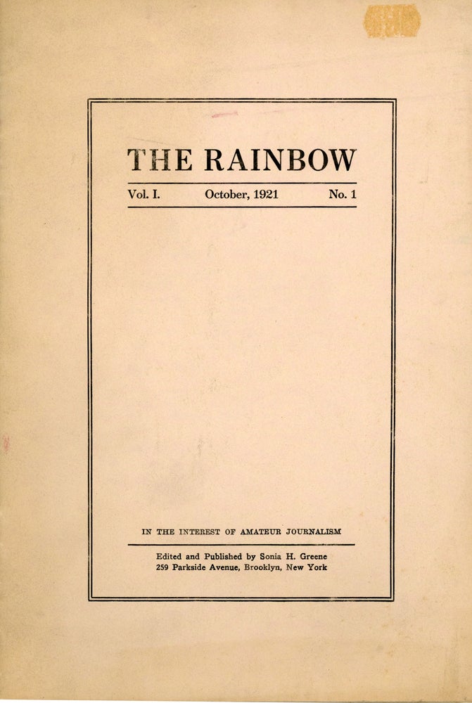 (#158979) "Nietscheism [sic] and Realism." In: THE RAINBOW. Lovecraft.