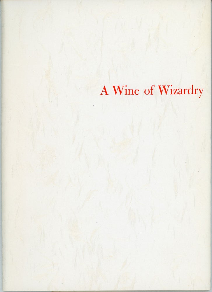 (#159884) A WINE OF WIZARDRY AND THREE OTHER POEMS ... Introduction by Dale L. Walker. George Sterling.