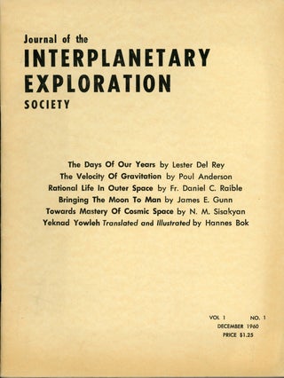 #160233) JOURNAL OF THE INTERPLANETARY EXPLORATION SOCIETY. December 1960 ., Hans Stefan...