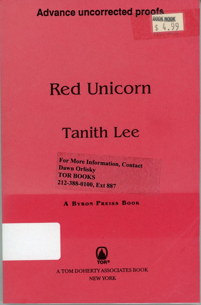 (#160536) RED UNICORN. Tanith Lee.