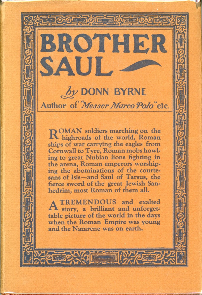 (#161385) BROTHER SAUL. Donn Byrne, Brian Oswald Donn Byrne.