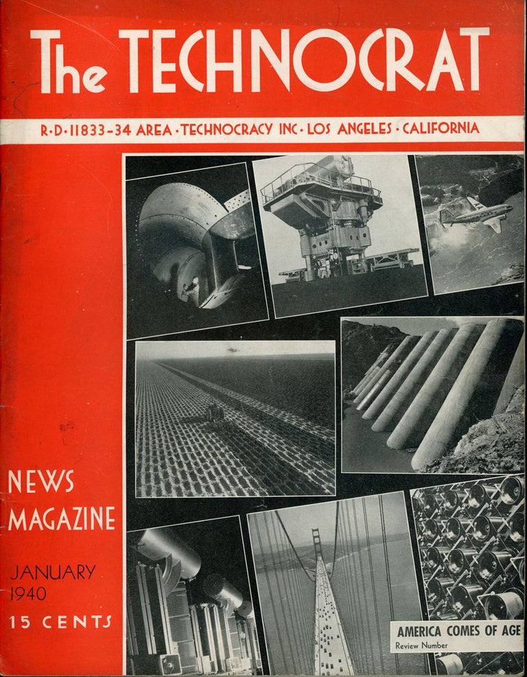 (#162820) THE. January 1940 TECHNOCRAT, number 1 volume 8, whole number 39.