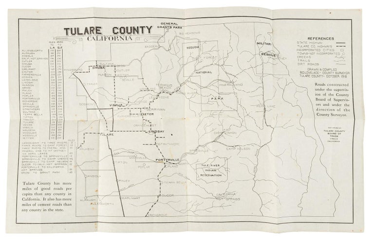 (#164482) Tulare County California. California, Tulare County.