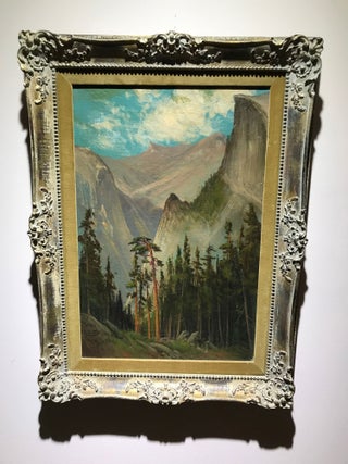 #164823) Cloud's Rest and Half Dome from near Glacier Point Hotel. Original oil on canvas. JAMES...