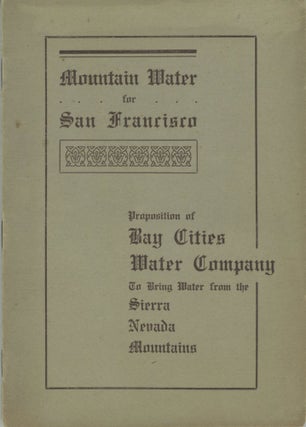 #164837) A communication from Bay Cities Water Company to the Board of Supervisors of the City...